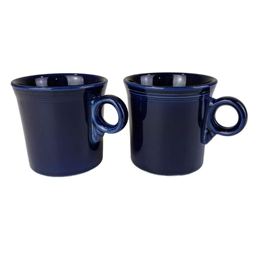 Fiesta Homer Laughlin Cobalt Blue Mugs, Set of 2, Like New Condition